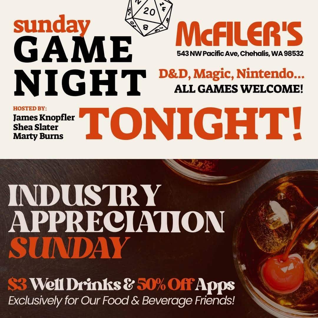 Game Night at McFiler's