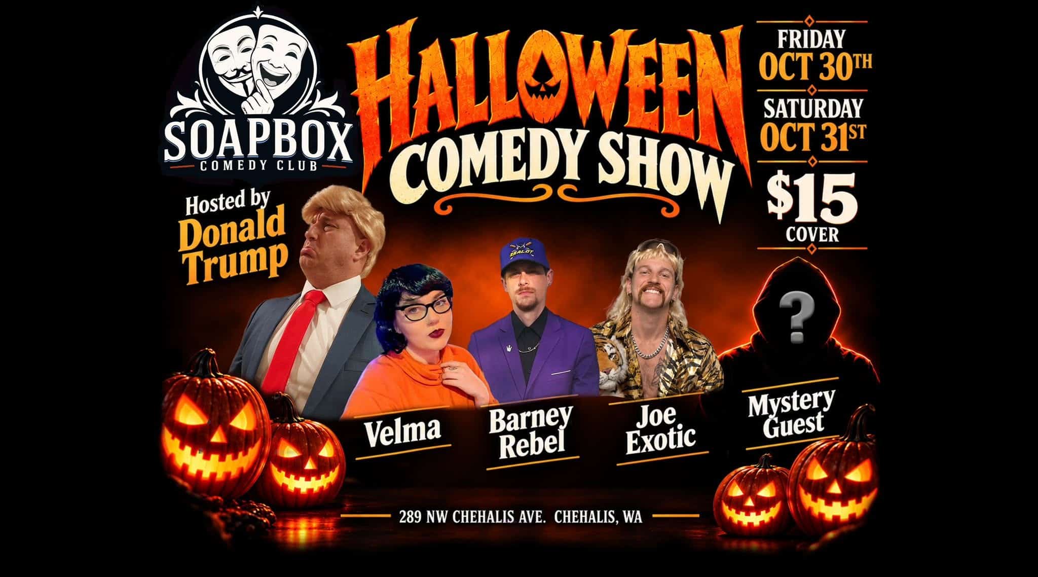Halloween Comedy Showcase @ Soapbox Comedy Club
